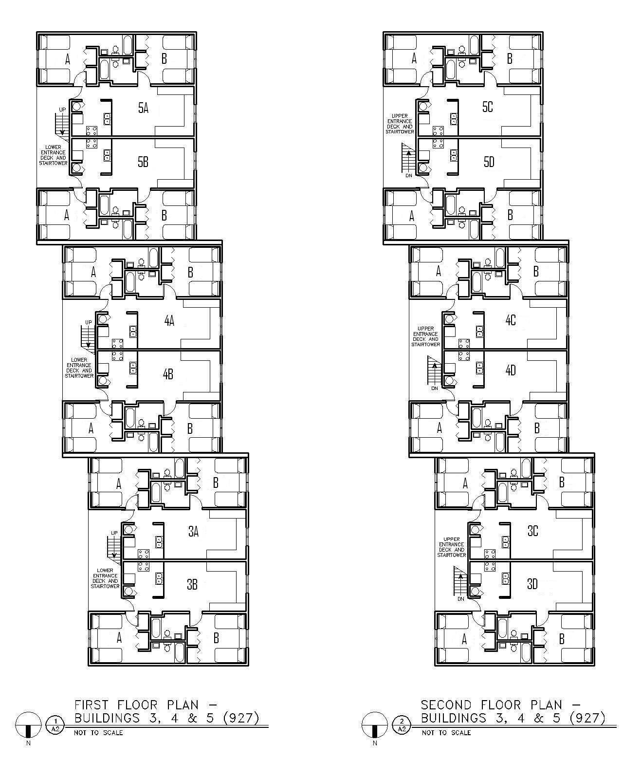 Floor Plan for Buildings 3, 4, and 5