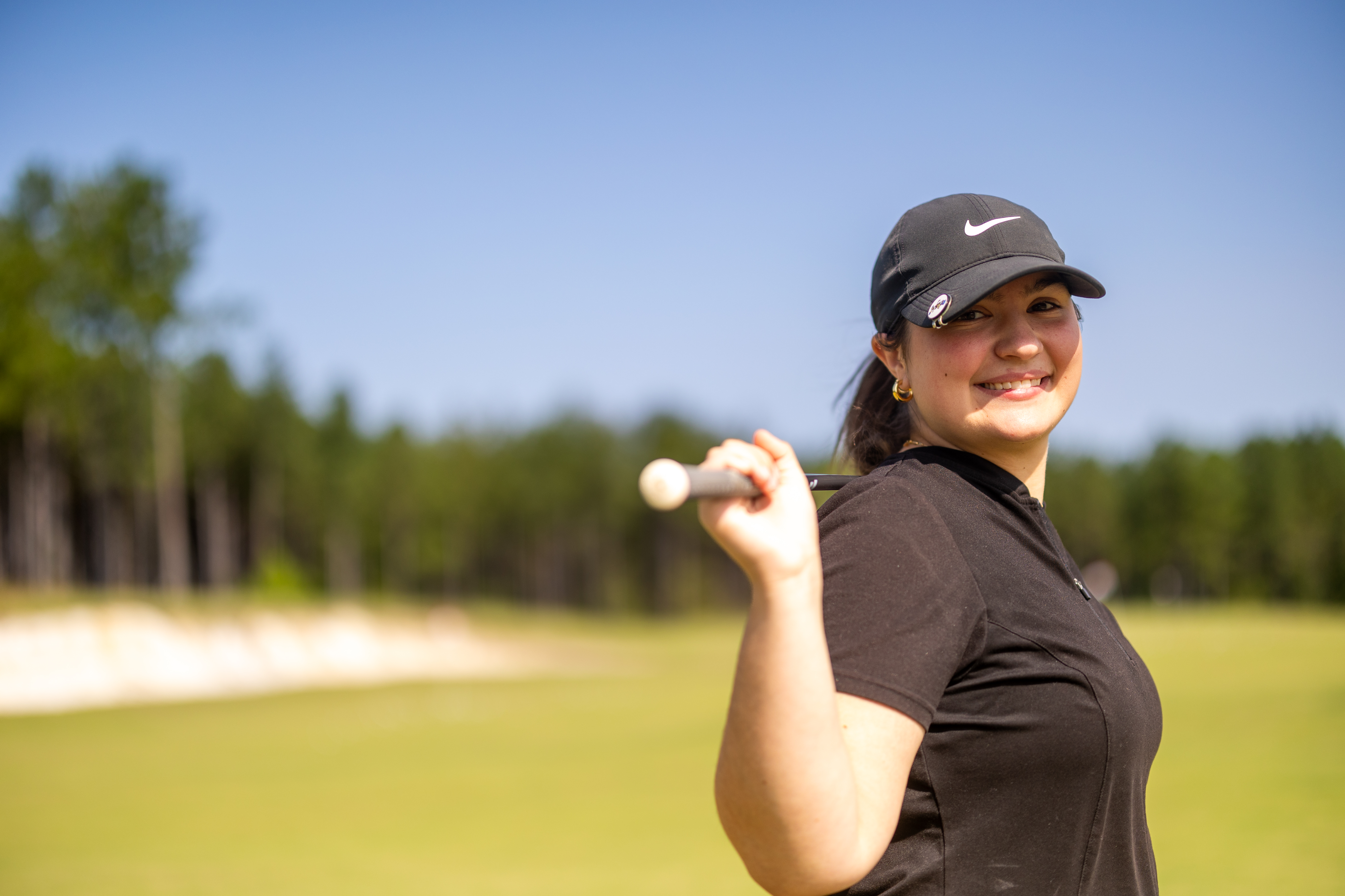 Despite having numerous offers, Gracey Chafin chose USCA for its tight-knit community and hopes to continue her passion for golfing.