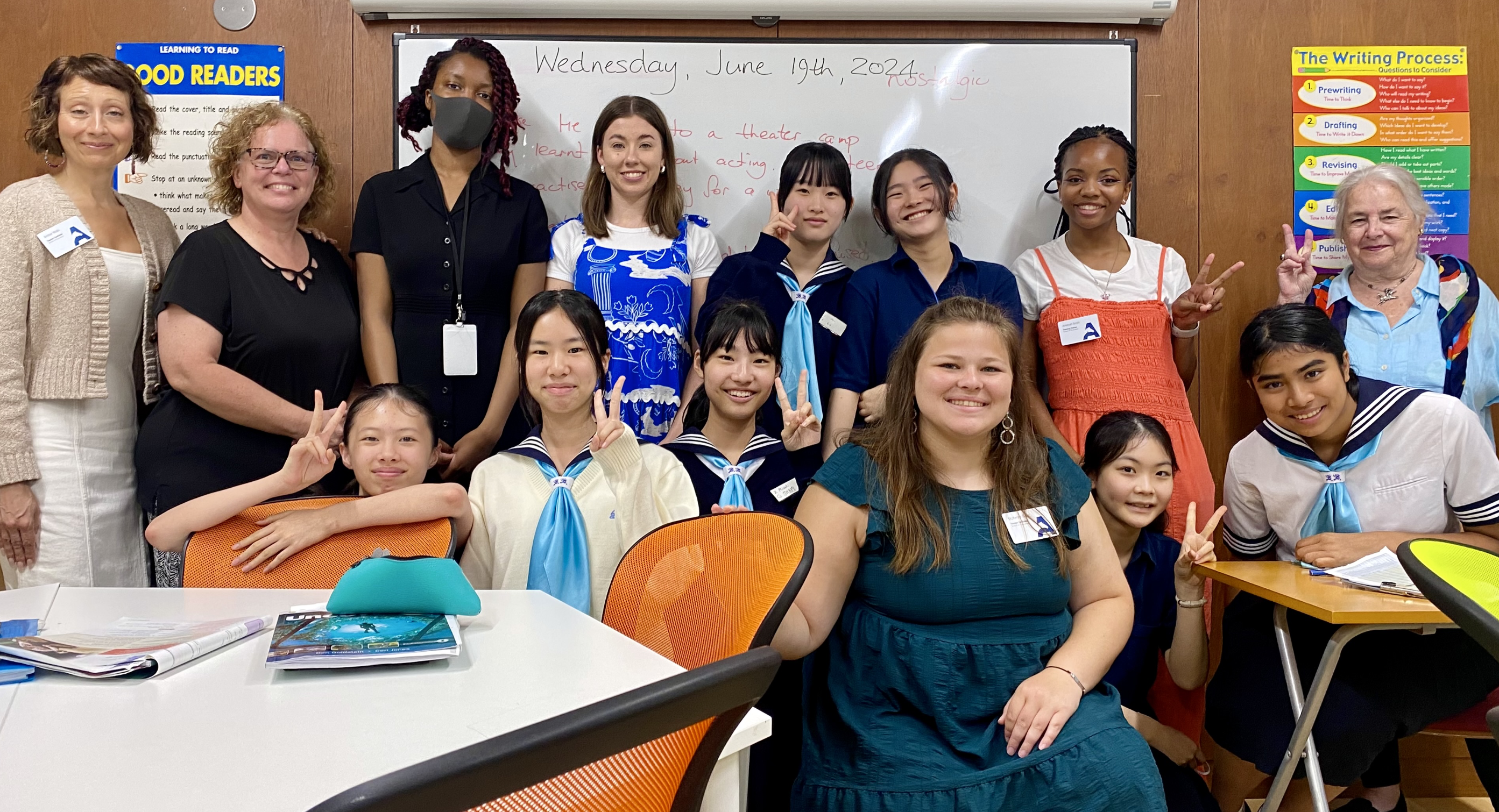 Group of School of Education students alongside Dr. Judy Beck, Dean of the School of Education (left)